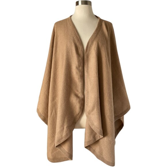 Cuyana Square Edge Cape Wrap Petite Camel Alpaca Soft Luxe Layering - Picture 5 of 10